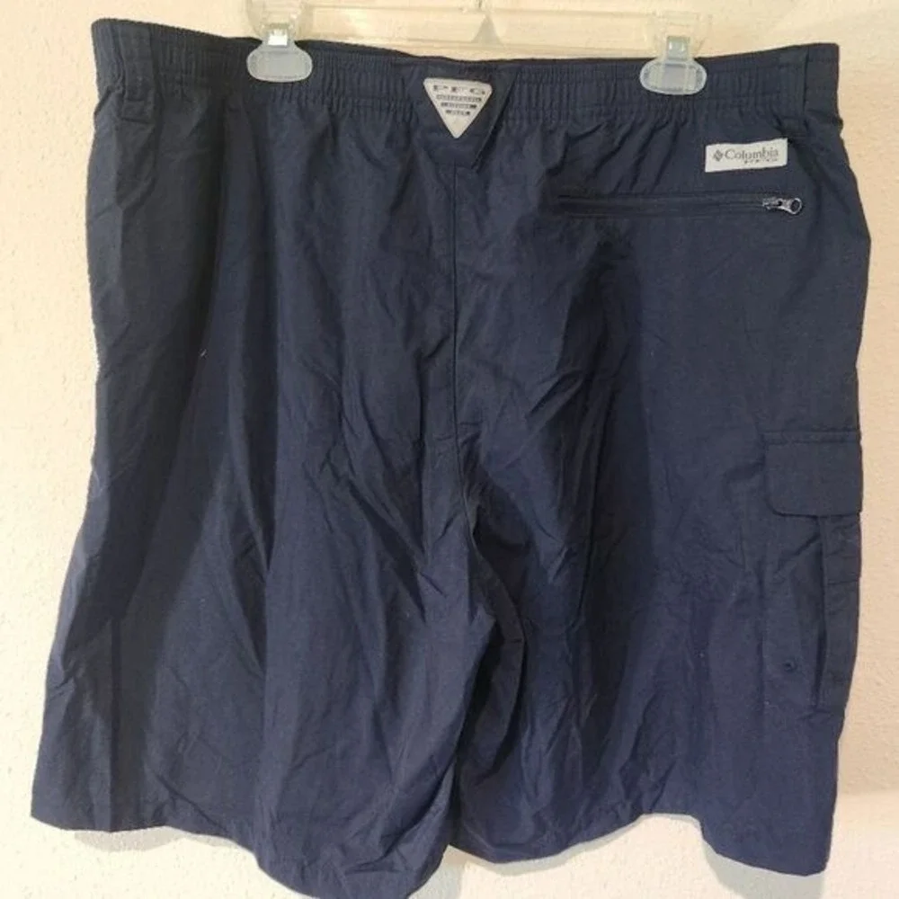 NWT Men's PFG Fishing Cargo Bahama Shorts Blue Omni-Shade UPF 50 8